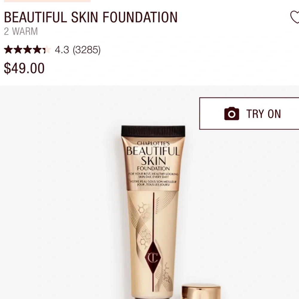 Charlotte Tilbury Beautiful Skin Foundation -  Color Warm 2
